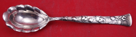 Sugar Spoon scalloped  w/ gourd motif  6